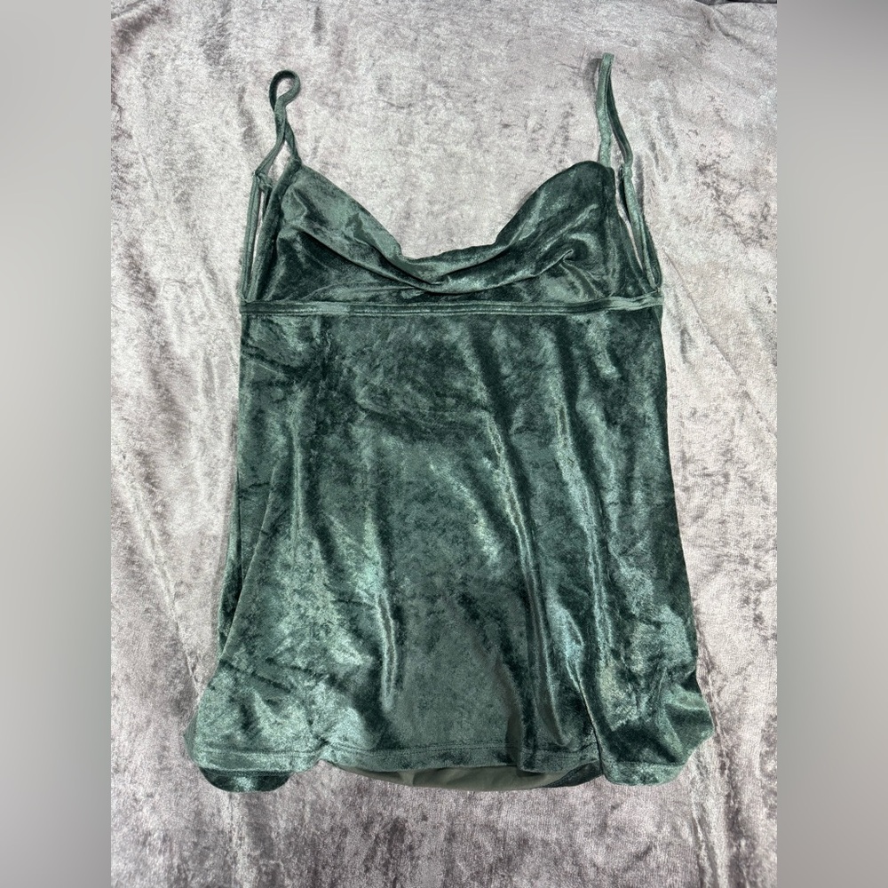 Free People Green Velvet Camisole